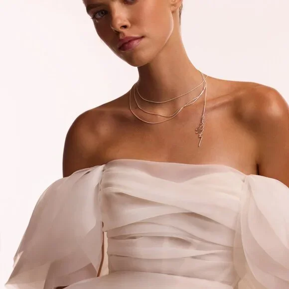 Milla Dreamy blouse with meringue flounces in white, Midnight Walk - Picture 4 of 8